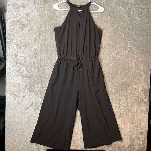Athleta Black Sol Wide Leg Romper Jumpsuit Size 2‎ - Picture 1 of 10